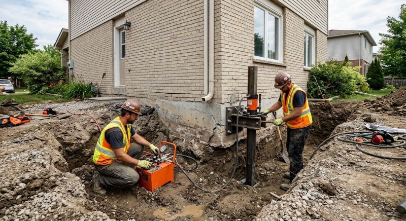 Sinking Foundation Lifting
