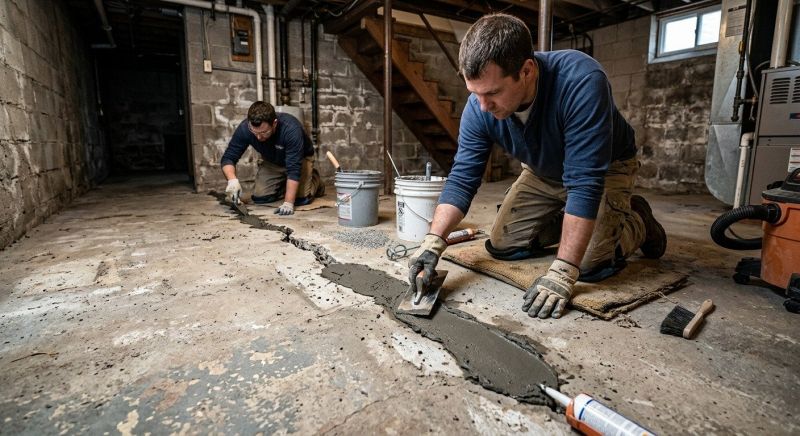 Cracked Basement Floor Repair in Ruskin, FL